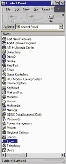 control panel system tab